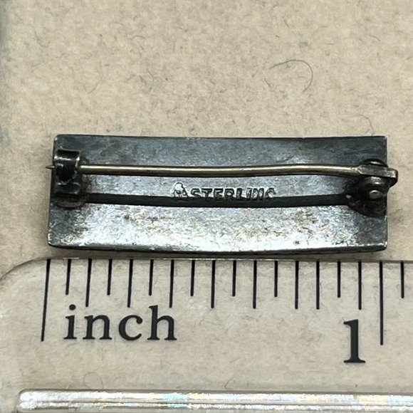 F.A. Herman Vintage Windmill and Sailboat Sterling and Enamel Brooch Signed - Picture 5 of 6